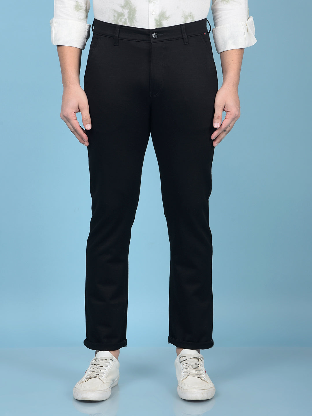 Black Trousers-Men Trousers-Crimsoune Club