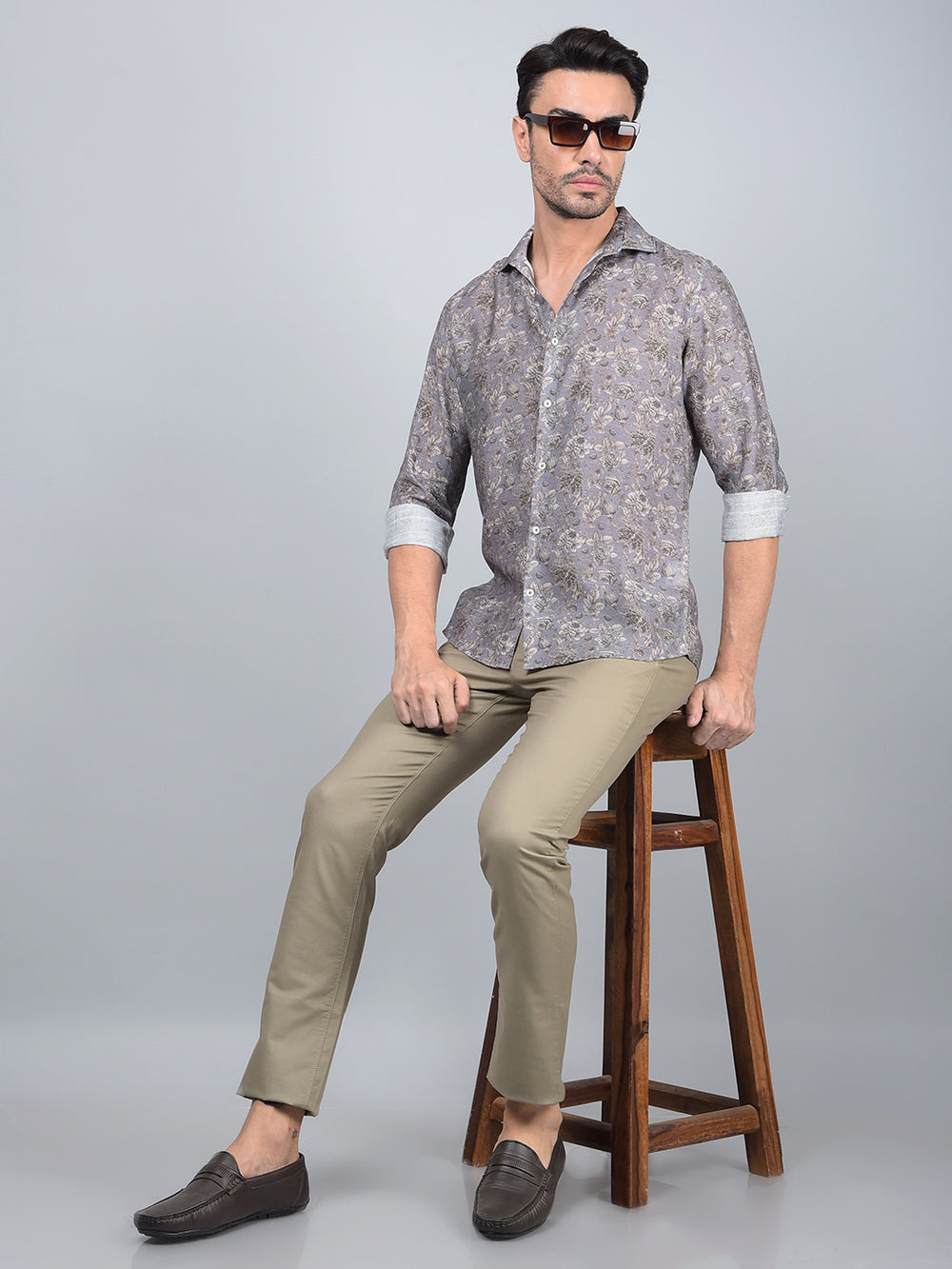 Khaki Trousers-Men Trousers-Crimsoune Club
