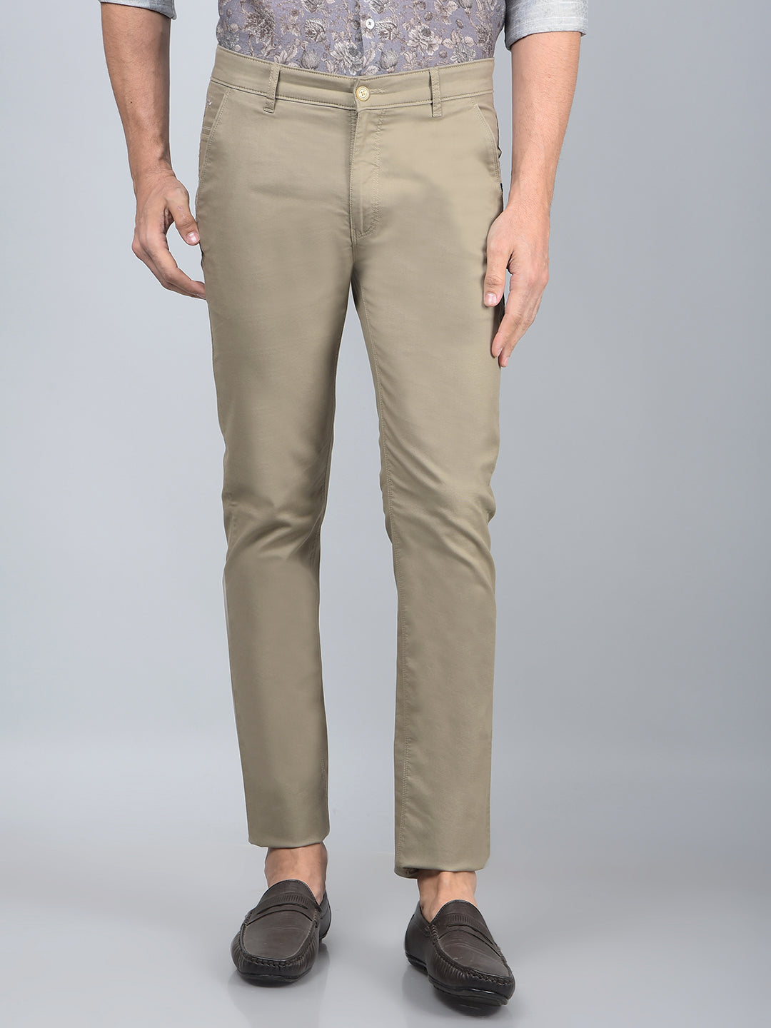 Khaki Trousers-Men Trousers-Crimsoune Club