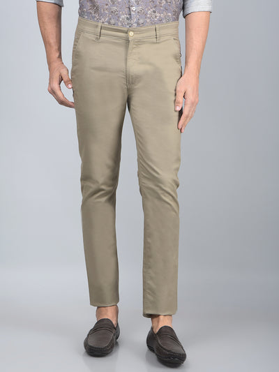 Khaki Trousers-Men Trousers-Crimsoune Club