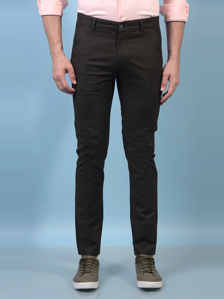 Men's Olive Trousers-Men Trousers-Crimsoune Club