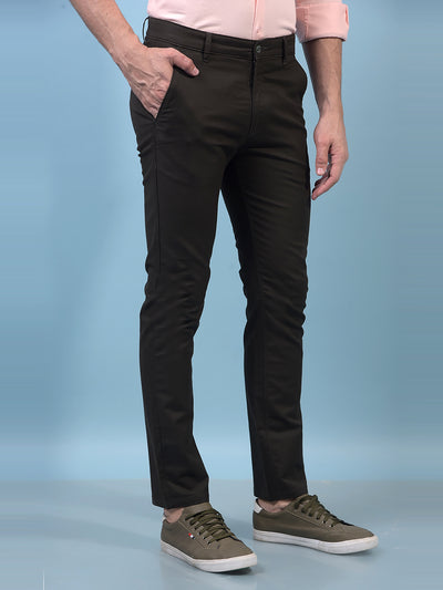 Men's Olive Trousers-Men Trousers-Crimsoune Club