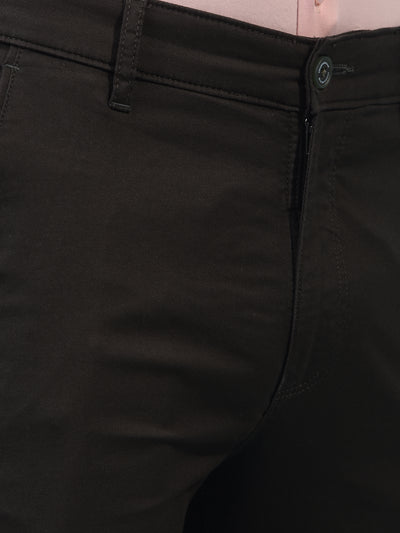 Men's Olive Trousers-Men Trousers-Crimsoune Club