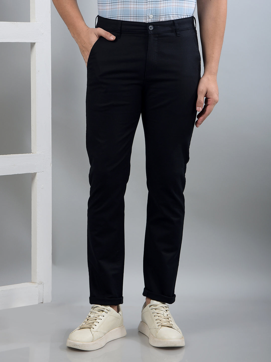 Navy Blue Trousers-Men Trousers-Crimsoune Club