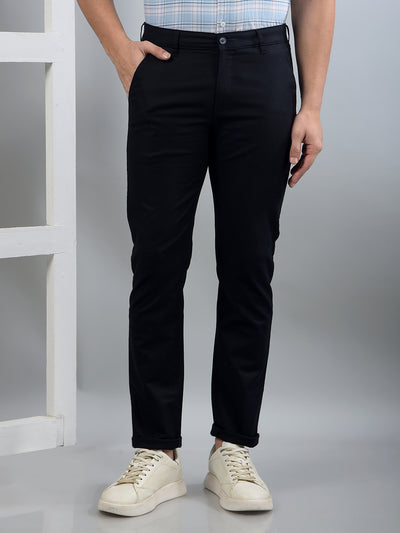 Navy Blue Trousers-Men Trousers-Crimsoune Club