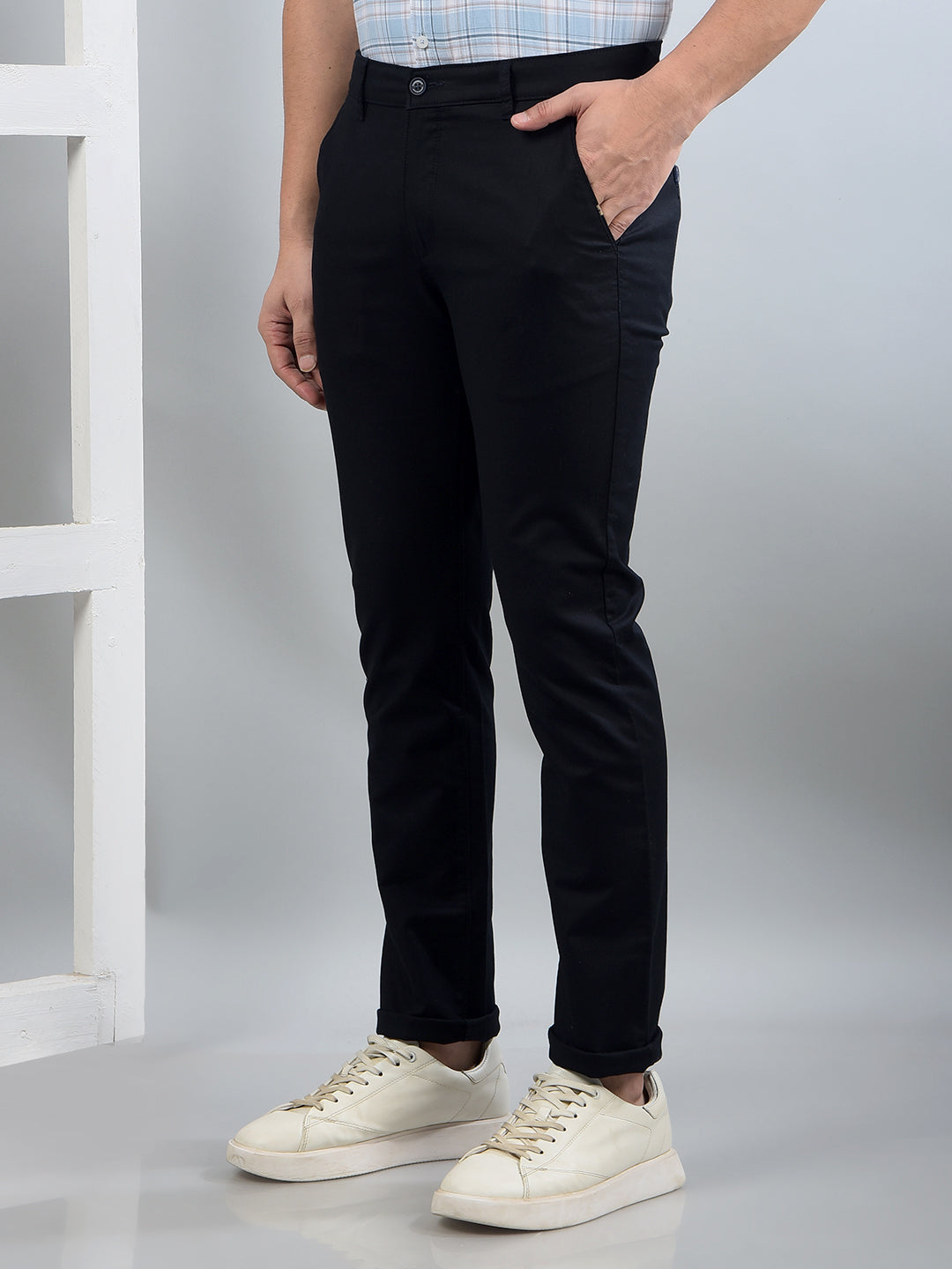 Navy Blue Trousers-Men Trousers-Crimsoune Club