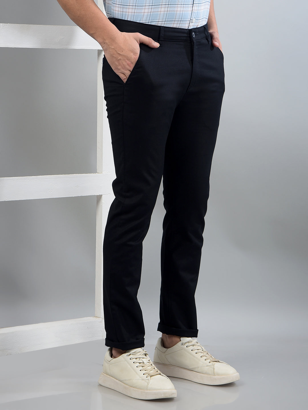 Navy Blue Trousers-Men Trousers-Crimsoune Club
