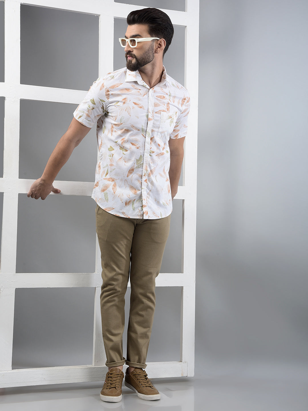 Khaki Trousers-Men Trousers-Crimsoune Club