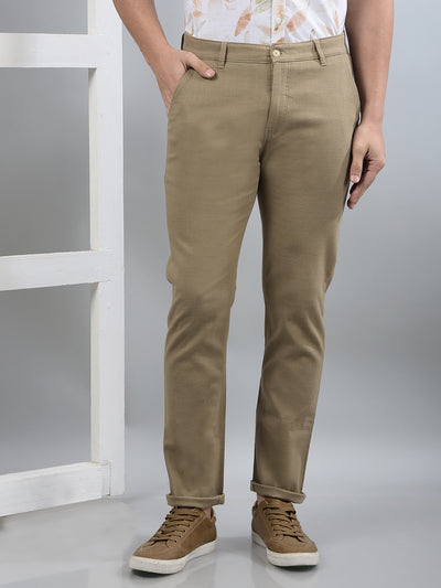 Khaki Trousers-Men Trousers-Crimsoune Club