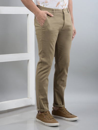 Khaki Trousers-Men Trousers-Crimsoune Club