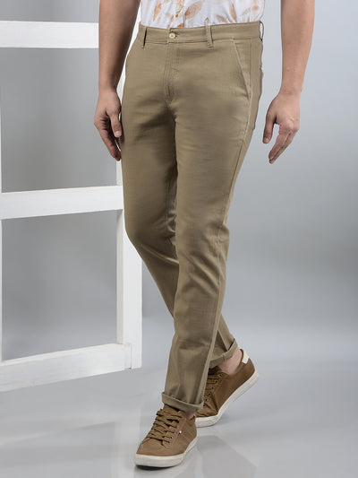 Khaki Trousers-Men Trousers-Crimsoune Club