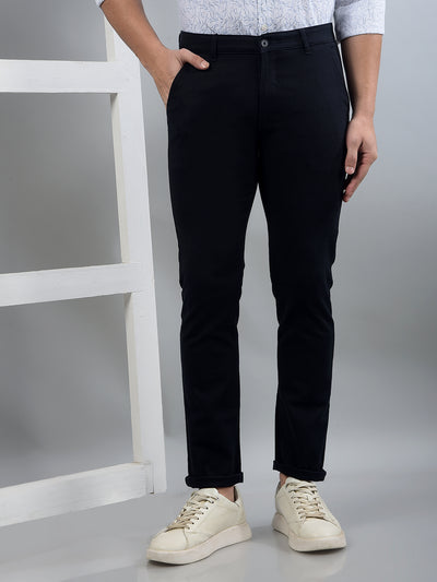 Navy Blue Trousers-Men Trousers-Crimsoune Club