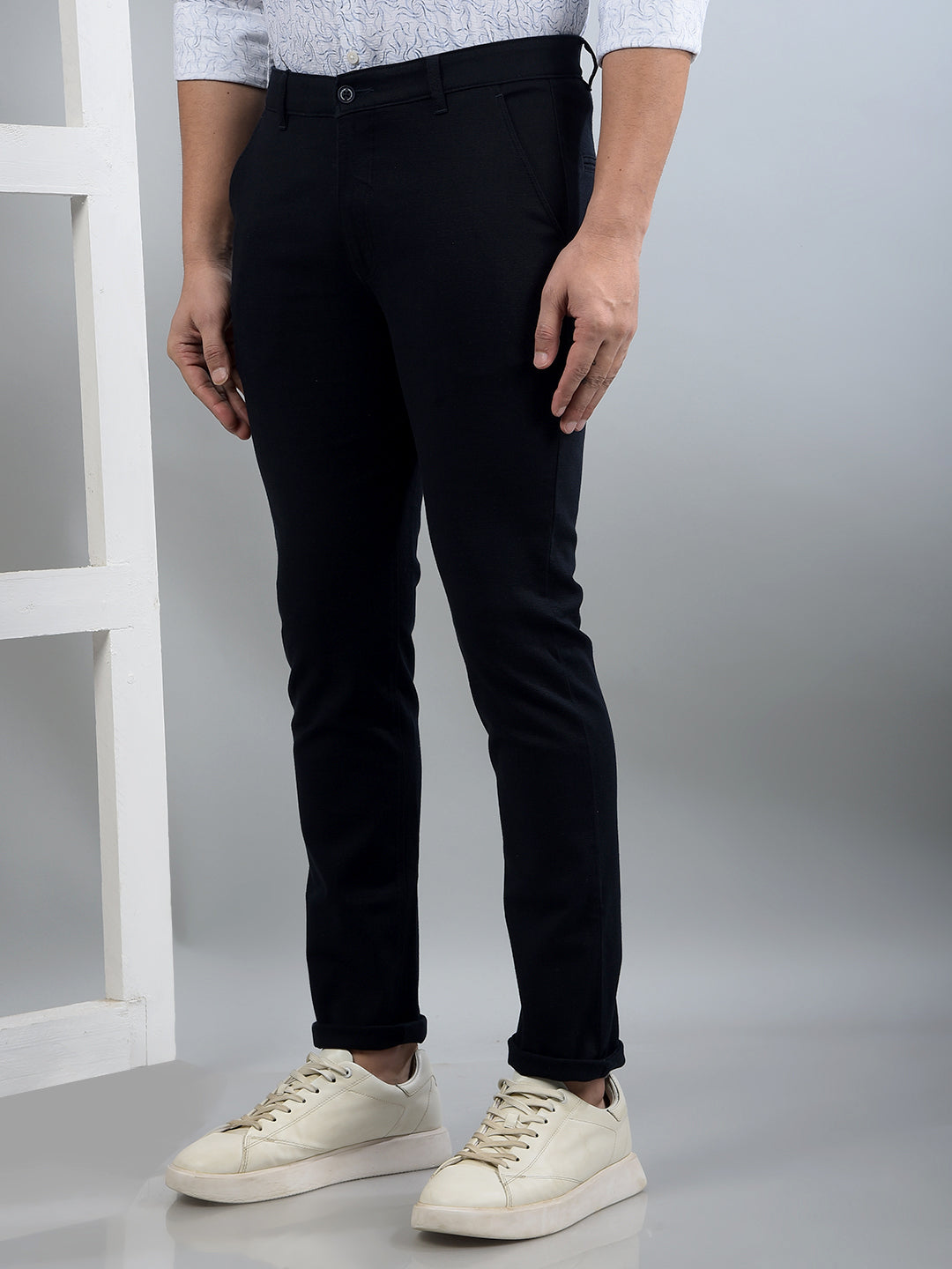 Navy Blue Trousers-Men Trousers-Crimsoune Club