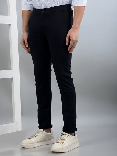 Navy Blue Trousers-Men Trousers-Crimsoune Club