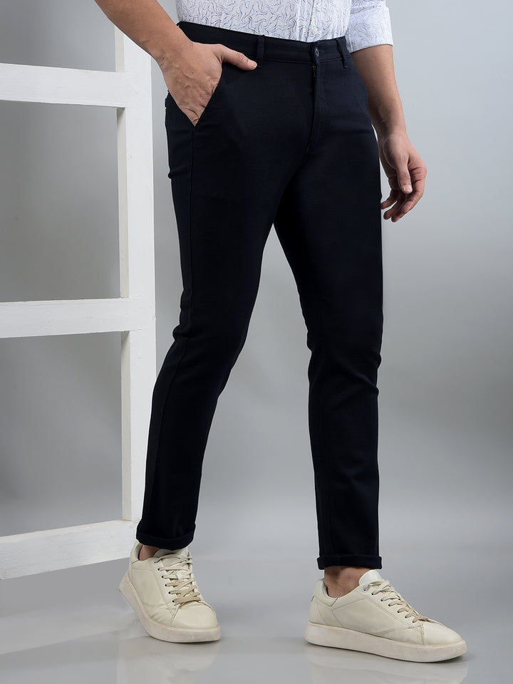 Navy Blue Trousers-Men Trousers-Crimsoune Club