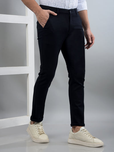 Navy Blue Trousers-Men Trousers-Crimsoune Club