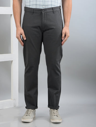 Grey Printed Trousers-Men Trousers-Crimsoune Club