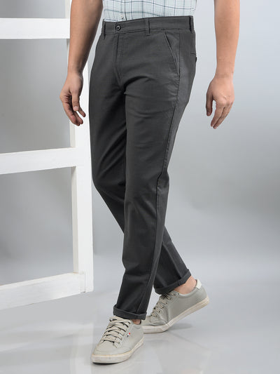 Grey Printed Trousers-Men Trousers-Crimsoune Club