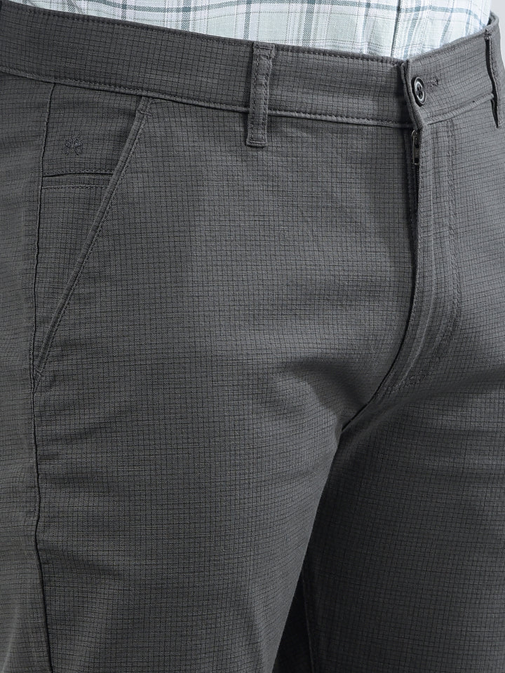 Grey Printed Trousers-Men Trousers-Crimsoune Club