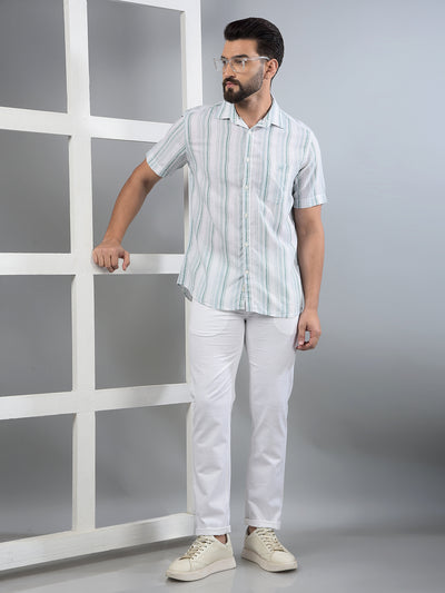White Trousers-Men Trousers-Crimsoune Club