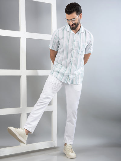 White Trousers-Men Trousers-Crimsoune Club