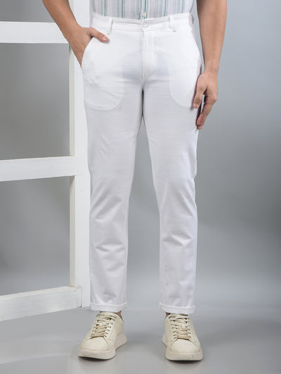 White Trousers-Men Trousers-Crimsoune Club