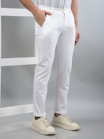 White Trousers-Men Trousers-Crimsoune Club