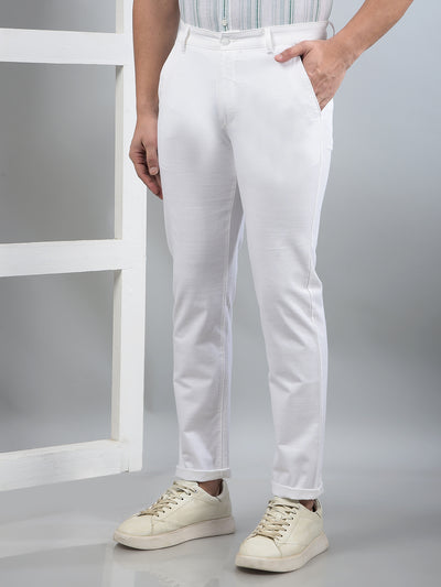 White Trousers-Men Trousers-Crimsoune Club