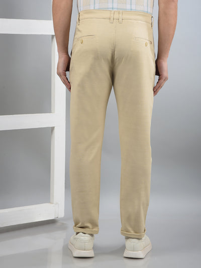 Beige Trousers-Men Trousers-Crimsoune Club