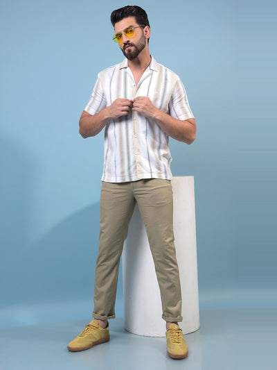 Men's Khaki Trousers-Men Trousers-Crimsoune Club