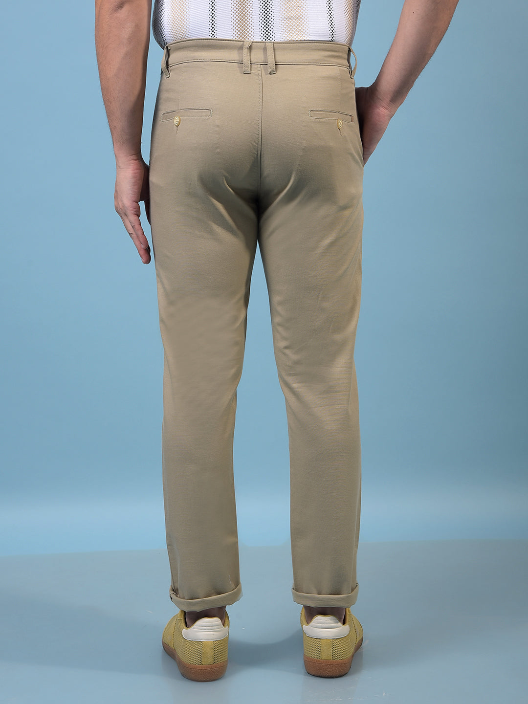 Men's Khaki Trousers-Men Trousers-Crimsoune Club