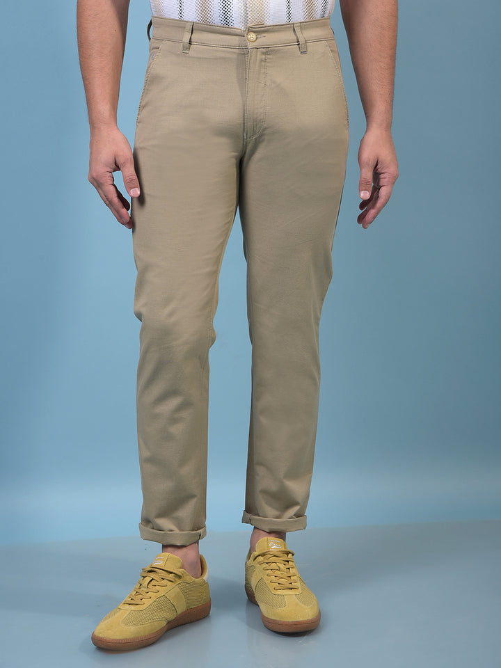 Men's Khaki Trousers-Men Trousers-Crimsoune Club