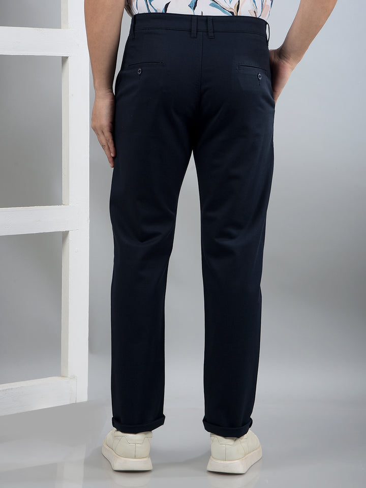 Navy Blue Trousers-Men Trousers-Crimsoune Club