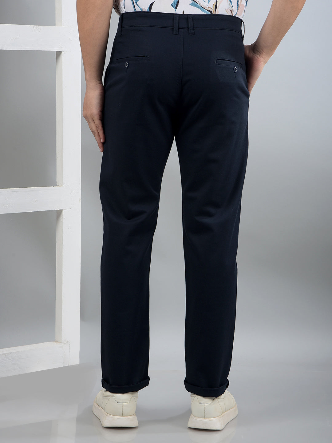 Navy Blue Trousers-Men Trousers-Crimsoune Club