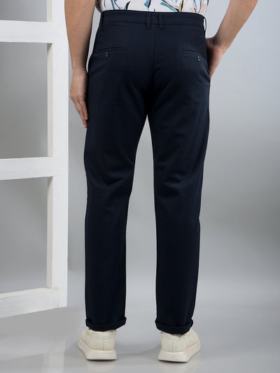 Navy Blue Trousers-Men Trousers-Crimsoune Club