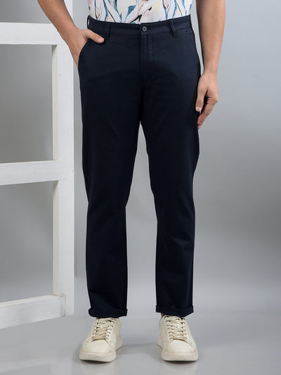 Navy Blue Trousers-Men Trousers-Crimsoune Club