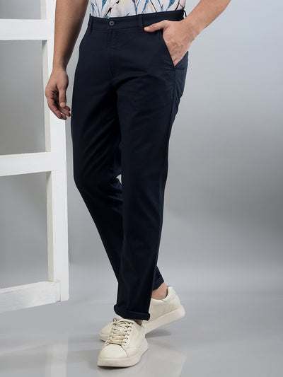 Navy Blue Trousers-Men Trousers-Crimsoune Club