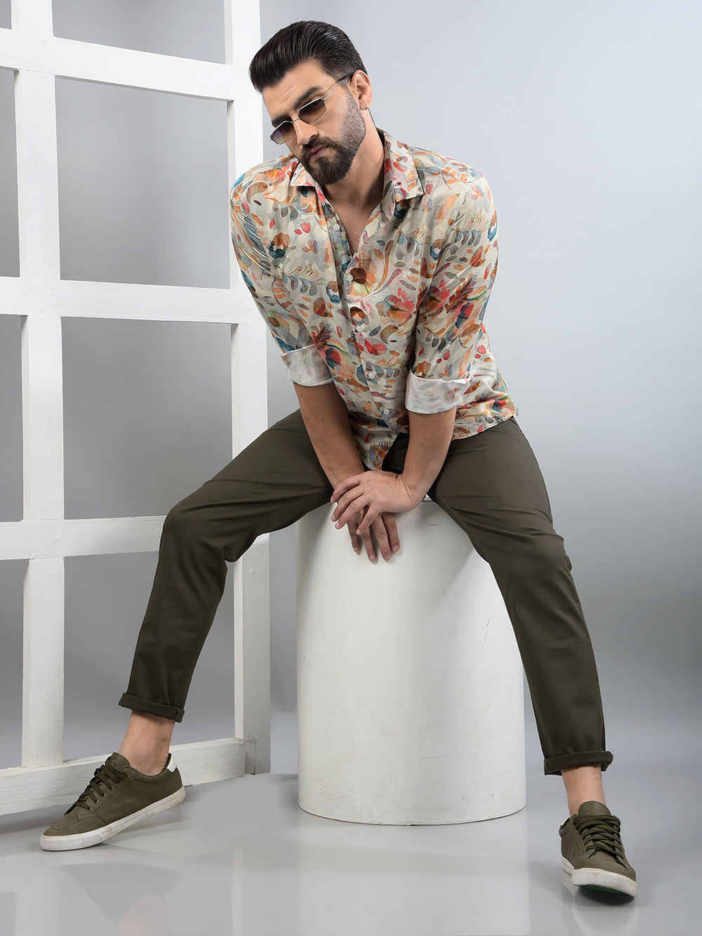 Olive Trousers-Men Trousers-Crimsoune Club