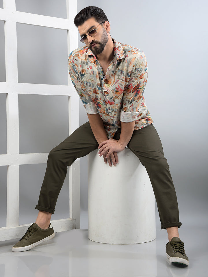 Olive Trousers-Men Trousers-Crimsoune Club