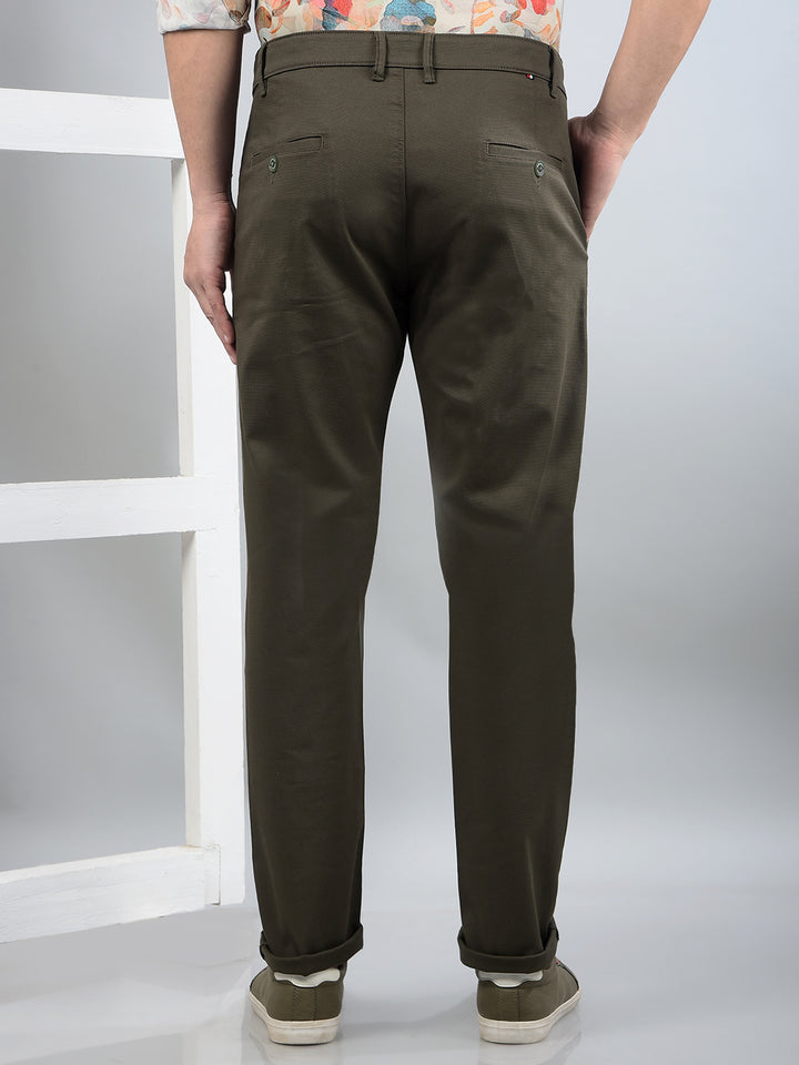 Olive Trousers-Men Trousers-Crimsoune Club