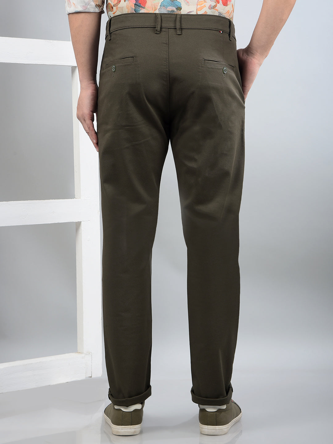 Olive Trousers-Men Trousers-Crimsoune Club