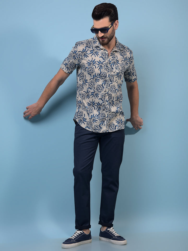 Men's Navy Blue Trousers-Men Trousers-Crimsoune Club