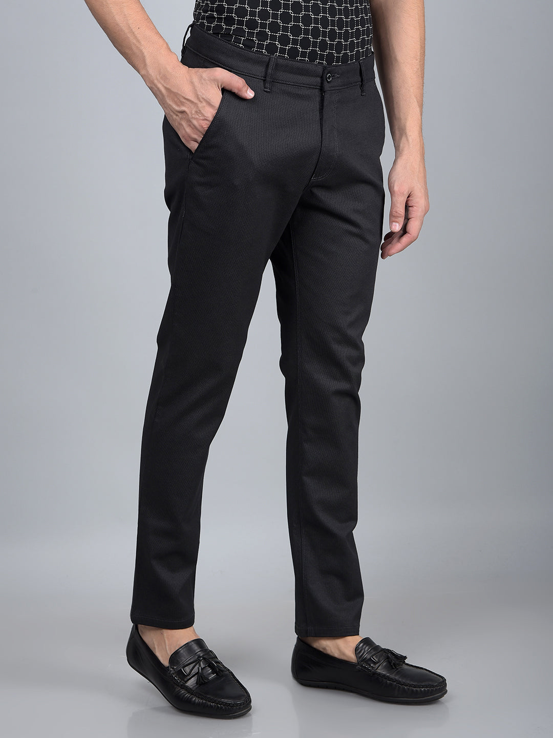 Black Trousers-Men Trousers-Crimsoune Club