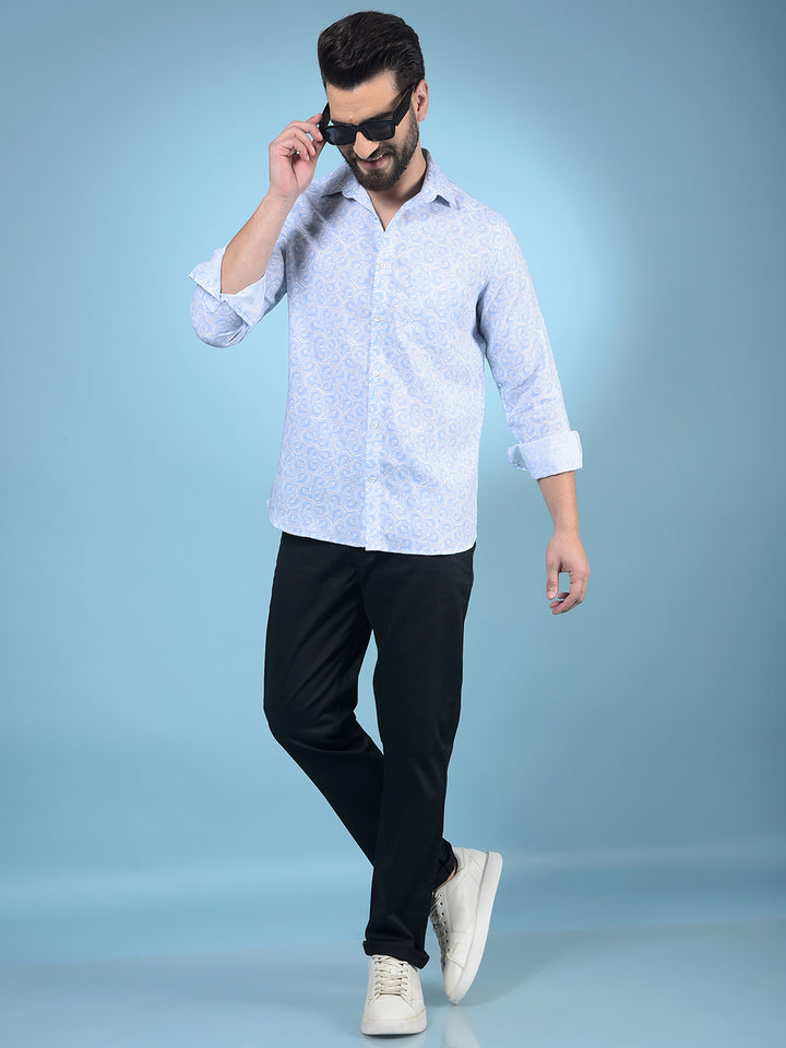 Black Printed Trousers-Men Trousers-Crimsoune Club