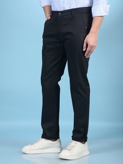 Black Printed Trousers-Men Trousers-Crimsoune Club