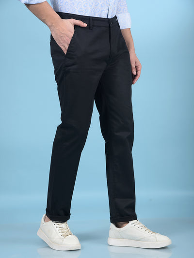 Black Printed Trousers-Men Trousers-Crimsoune Club