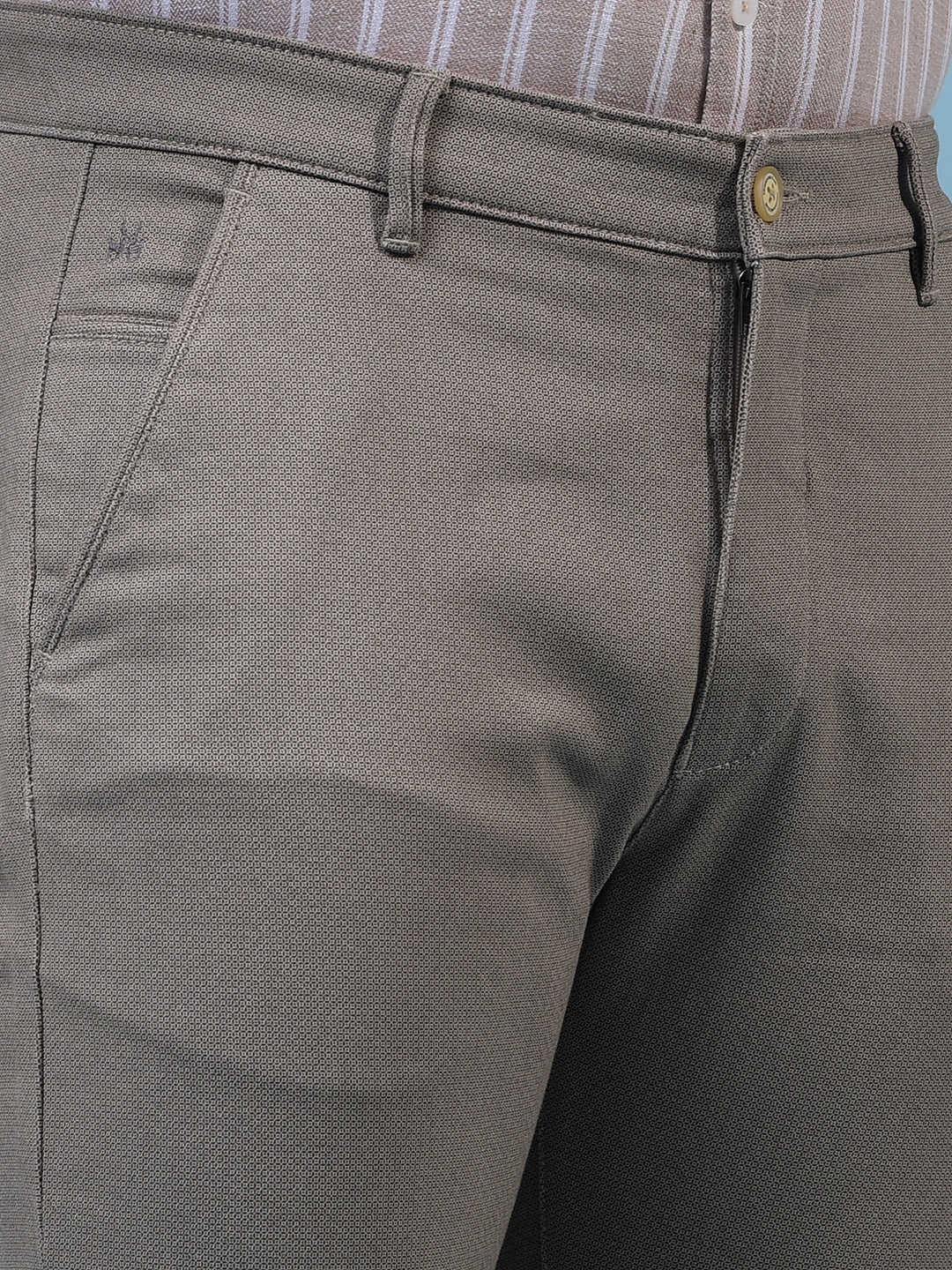 Men's Grey Printed Trousers-Men Trousers-Crimsoune Club