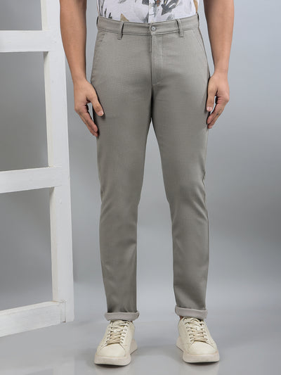 Grey Printed Trousers-Men Trousers-Crimsoune Club