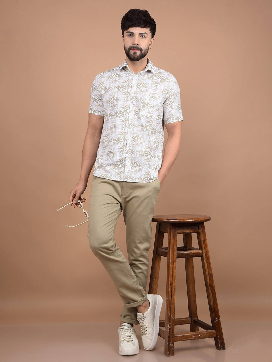 Khaki Trousers-Men Trousers-Crimsoune Club