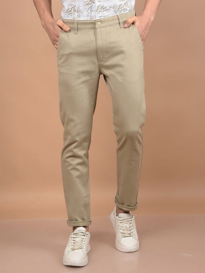 Khaki Trousers-Men Trousers-Crimsoune Club